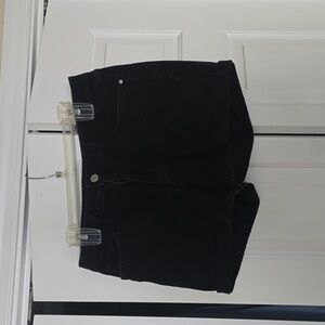 Black Denim Shorts